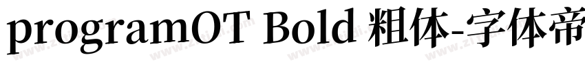 programOT Bold 粗体字体转换